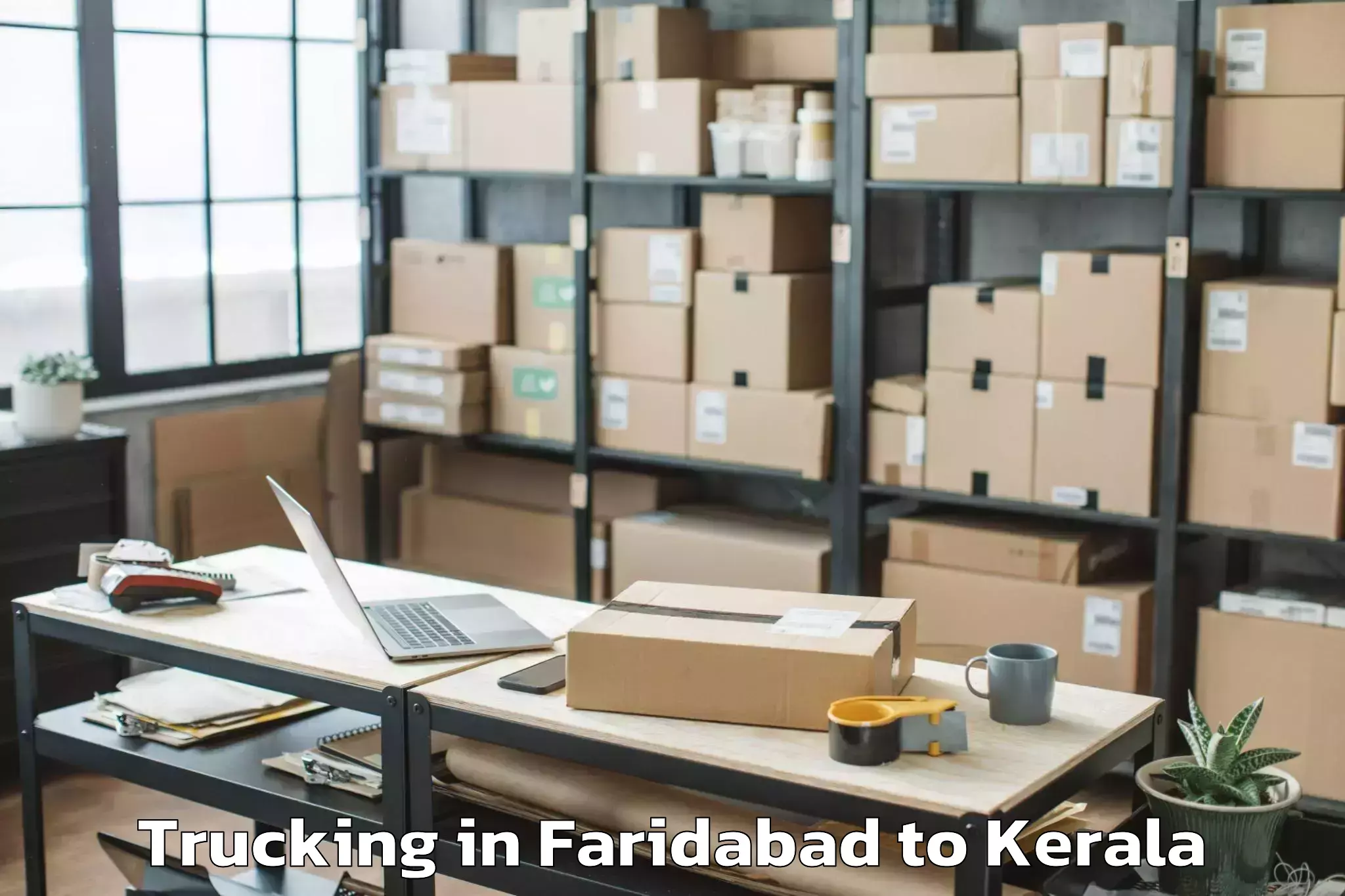 Top Faridabad to Kasaragod Trucking Available